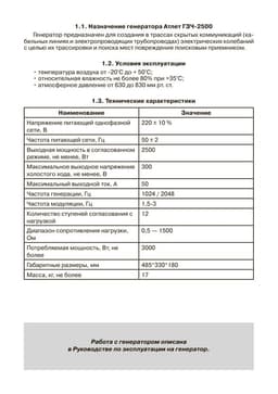 Паспорт на генератор звуковой частоты Атлет ГЗЧ-2500