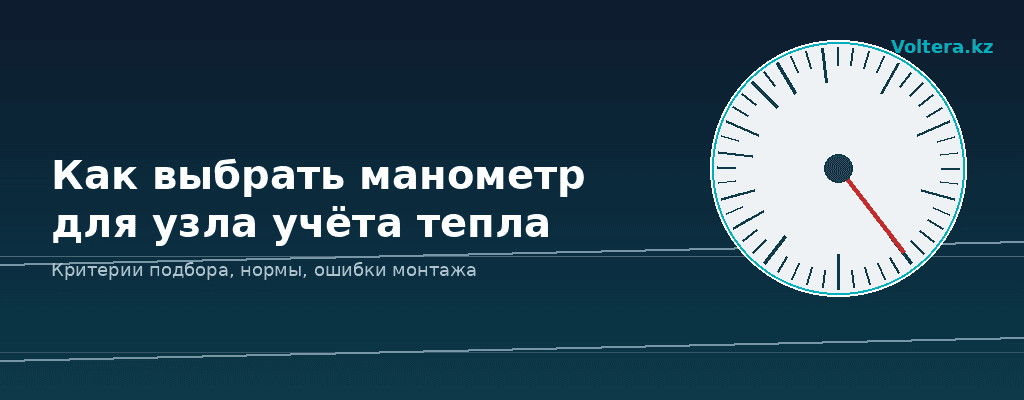Как выбрать манометр для узла учёта тепла