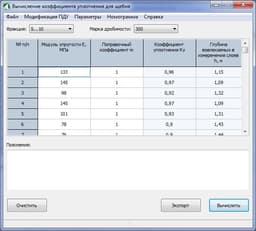 Интерфейс программного комплекса ПДУ-Грунт для обработки результатов испытаний грунтов — ТОО "VoltEra"